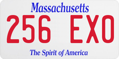 MA license plate 256EX0