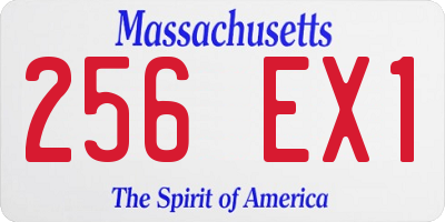 MA license plate 256EX1