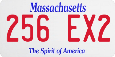 MA license plate 256EX2