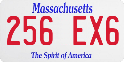 MA license plate 256EX6