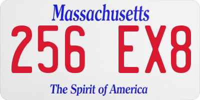 MA license plate 256EX8