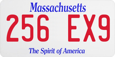 MA license plate 256EX9