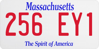 MA license plate 256EY1