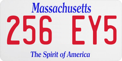 MA license plate 256EY5