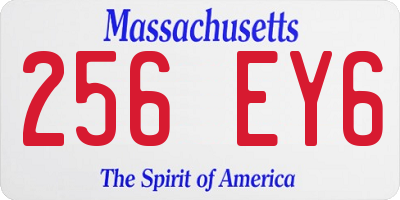 MA license plate 256EY6
