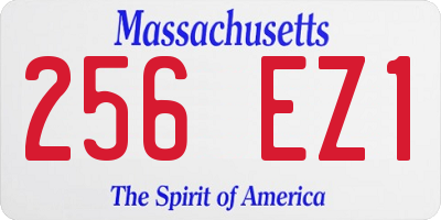 MA license plate 256EZ1