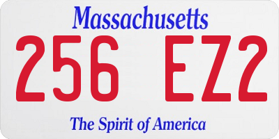 MA license plate 256EZ2