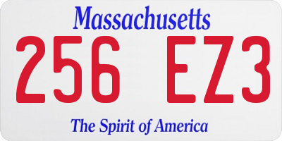 MA license plate 256EZ3