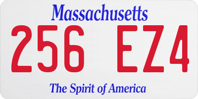 MA license plate 256EZ4