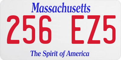 MA license plate 256EZ5