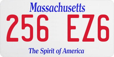 MA license plate 256EZ6