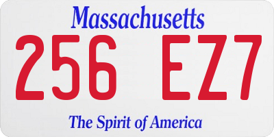 MA license plate 256EZ7