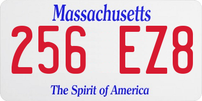 MA license plate 256EZ8