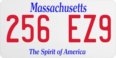 MA license plate 256EZ9