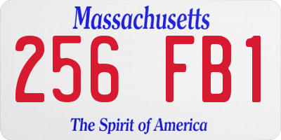 MA license plate 256FB1