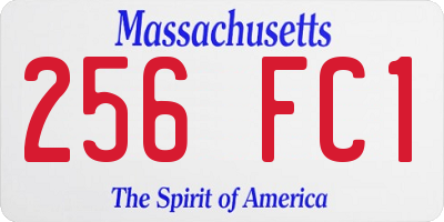 MA license plate 256FC1