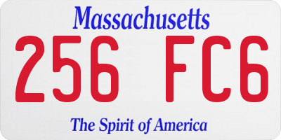 MA license plate 256FC6