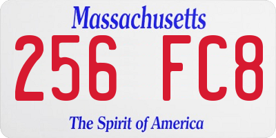 MA license plate 256FC8