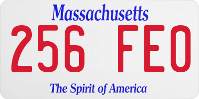 MA license plate 256FE0