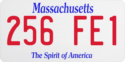 MA license plate 256FE1