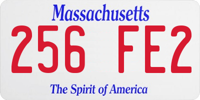 MA license plate 256FE2