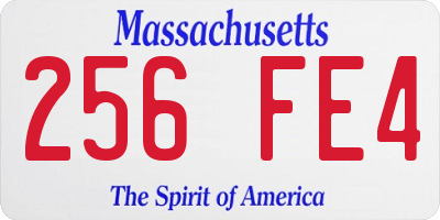 MA license plate 256FE4