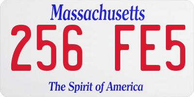 MA license plate 256FE5