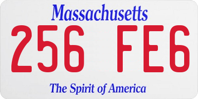 MA license plate 256FE6