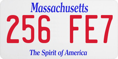 MA license plate 256FE7