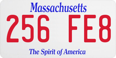 MA license plate 256FE8