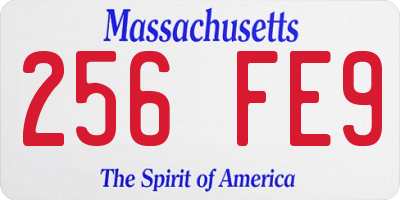 MA license plate 256FE9