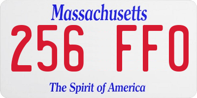 MA license plate 256FF0