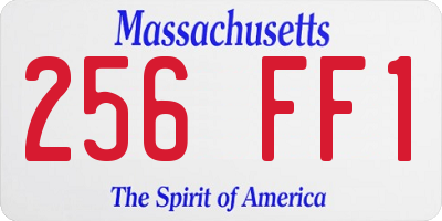 MA license plate 256FF1