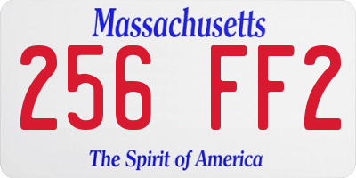 MA license plate 256FF2