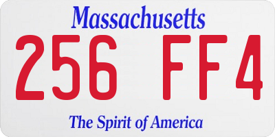 MA license plate 256FF4