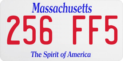 MA license plate 256FF5