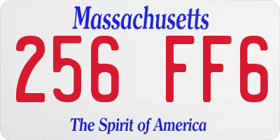 MA license plate 256FF6