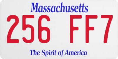 MA license plate 256FF7