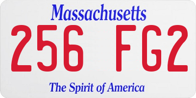 MA license plate 256FG2
