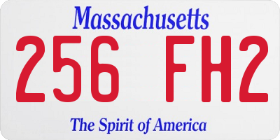 MA license plate 256FH2