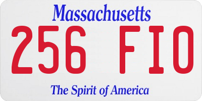 MA license plate 256FI0