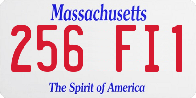 MA license plate 256FI1