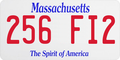 MA license plate 256FI2