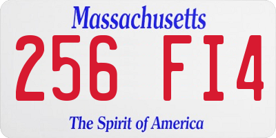 MA license plate 256FI4