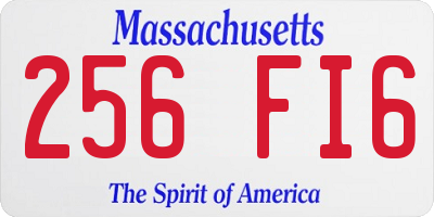 MA license plate 256FI6