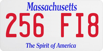 MA license plate 256FI8