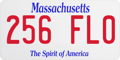 MA license plate 256FL0