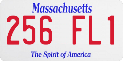 MA license plate 256FL1