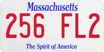MA license plate 256FL2