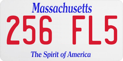 MA license plate 256FL5